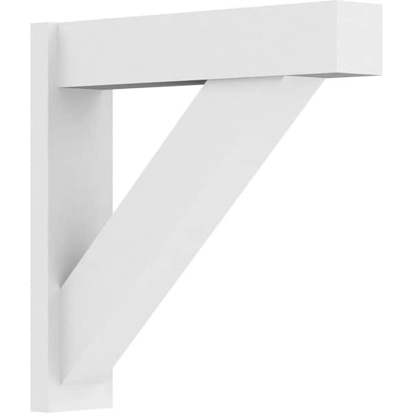Ekena Millwork Traditional Architectural Grade PVC Outlooker with Block Ends, 7"W X 30"D X 30"H OUTP07X30X30TRA05 - main